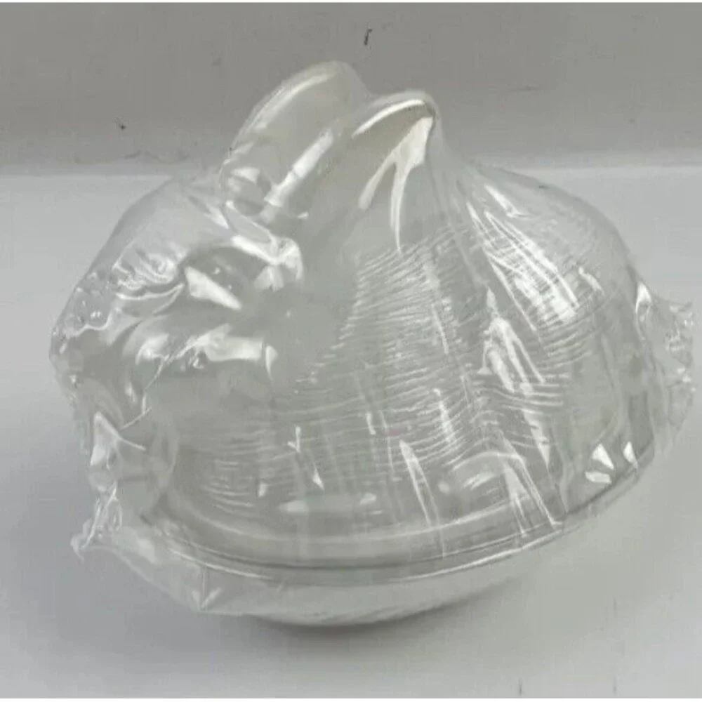 Easter Glass Bunny Container White Covered Candy Dish Target Bullseye Playground